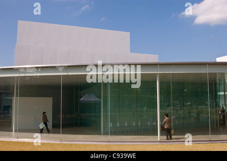 The 21st century museum of contemporary art in Kanazawa, Japan Stock Photo