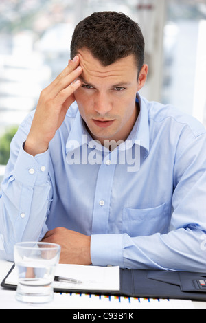 Thoughtful young businessman Stock Photo