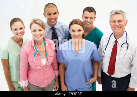 Mixed group of medical professionals Stock Photo