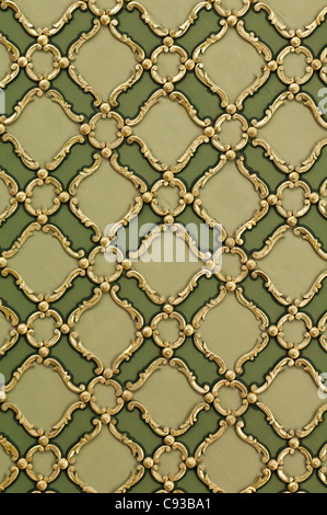 A patterned ceiling creating a beautiful textured background Stock Photo