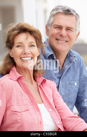 Portrait senior couple outdoors Stock Photo