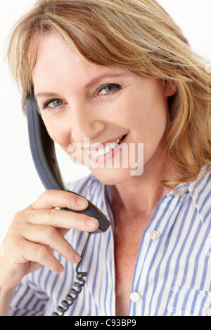Mid age businesswoman on phone Stock Photo