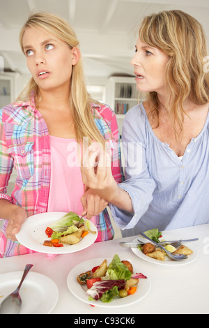 Mother arguing with teenage daughter Stock Photo