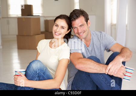 Couple in new home Stock Photo