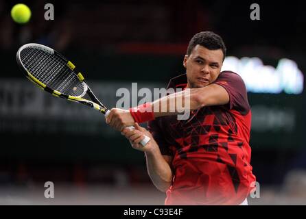 10.11.2011. Paris, France.  Jo Wilfried Tsonga FRA Tennis BNP Paribas Masters Open de Paris Bercy Stock Photo