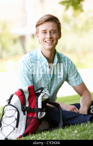 Portrait young man outdoors Stock Photo