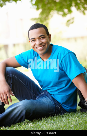 Portrait young man outdoors Stock Photo