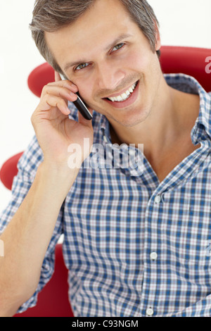 Man talking on the phone Stock Photo
