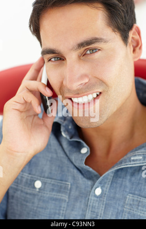 Young man talking on the phone Stock Photo