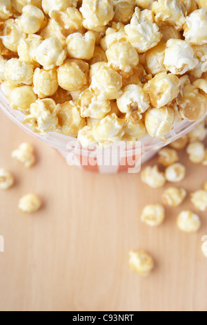 Bucket of popcorn Stock Photo