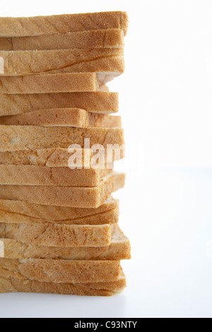 Stack of sliced bread Stock Photo