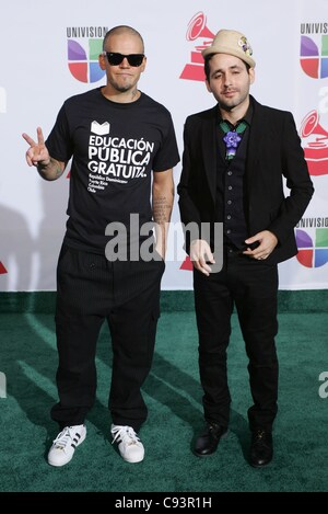 Calle 13 at arrivals for 12th Annual Latin GRAMMY Awards - ARRIVALS, Mandalay Bay Events Center, Las Vegas, NV November 10, 2011. Photo By: James Atoa/Everett Collection Stock Photo