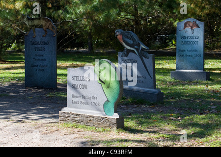 Welcome to the  Extinct Graveyard in America Stock Photo