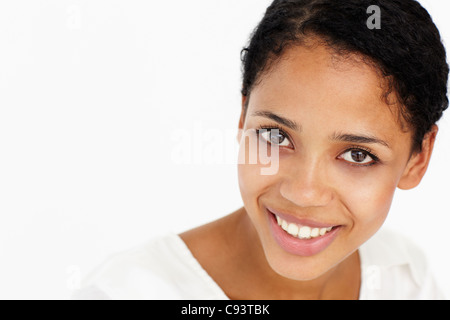 Attractive young woman smiling Stock Photo