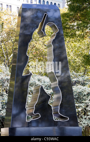 Korean War memorial in Battery Park New York City  The Universal Soldier Stock Photo