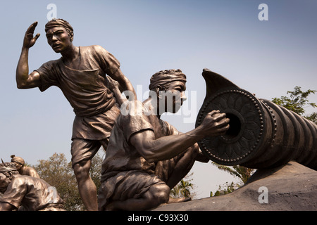 India, Assam, Jorhat, memorial honouring general Lachit Borphukan protecting Ahom Kingdom in Battle of Saraighat Stock Photo