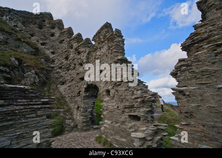 Tintagel Castle, Cornwall, United Kingdom - King Aurthur's legendary Camelot Stock Photo