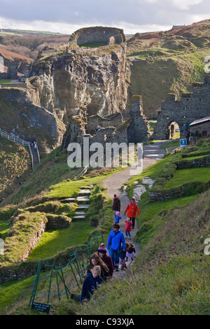 Tintagel Castle, Cornwall, United Kingdom - King Aurthur's legendary Camelot Stock Photo