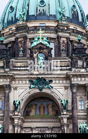Close-Up detail of the facade of the Berliner Dom or Berlin Cathedral, Germany