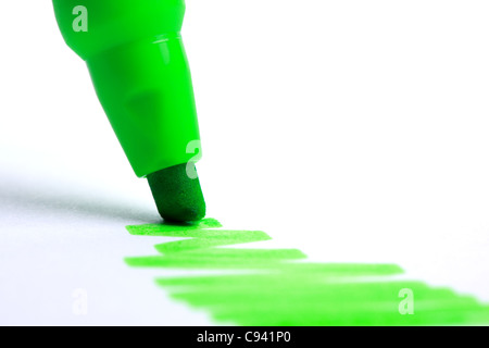 Green highlighter Stock Photo