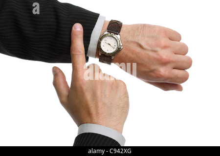 Checking the time Stock Photo
