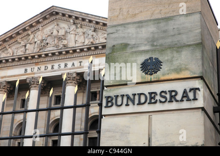 The Prussian House of Lords on Leipziger Straße seat of the German Bundesrat; Bundesrat der BR Deutschland Stock Photo