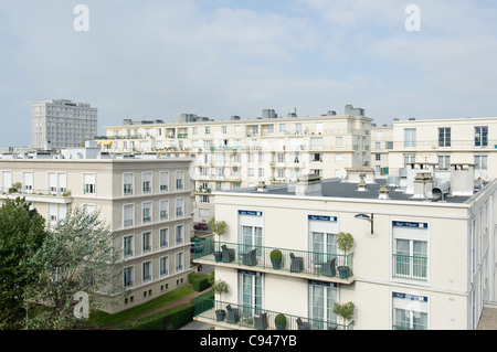 Residential buildiing of Quartier Perret at the UNESCO world heritage site Le Havre on the Seine estuary in Normandy, France Stock Photo