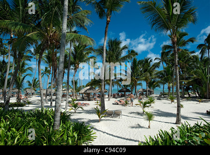 Bavaro beach at Catalonia Royal Bavaro Hotel, Punta Cana, Dominican Republic Stock Photo