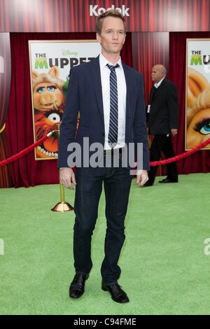 Neil Patrick Harris at arrivals for THE MUPPETS Premiere, El Capitan Theatre, Los Angeles, CA November 12, 2011. Photo By: Emiley Schweich/Everett Collection Stock Photo