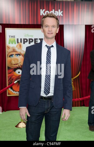 Neil Patrick Harris at arrivals for THE MUPPETS Premiere, El Capitan Theatre, Los Angeles, CA November 12, 2011. Photo By: Emiley Schweich/Everett Collection Stock Photo