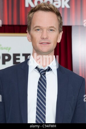 Neil Patrick Harris at arrivals for THE MUPPETS Premiere, El Capitan Theatre, Los Angeles, CA November 12, 2011. Photo By: Emiley Schweich/Everett Collection Stock Photo