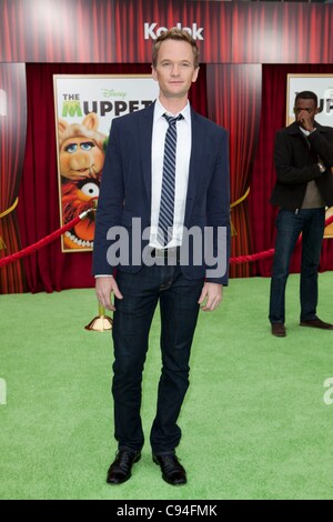 Neil Patrick Harris at arrivals for THE MUPPETS Premiere, El Capitan Theatre, Los Angeles, CA November 12, 2011. Photo By: Emiley Schweich/Everett Collection Stock Photo