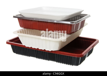 Stack of Food Trays Stock Photo - Alamy