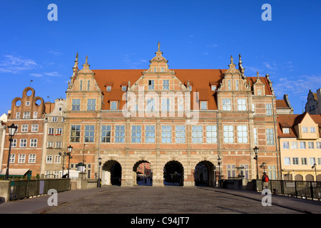 Renaissance Green Gate (Polish: Zielona Brama) in the city of Gdansk, Poland Stock Photo