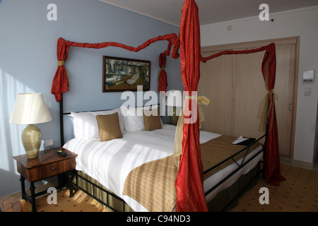 four poster bed Meridien Hotel Imperial Suite Cyprus Stock Photo