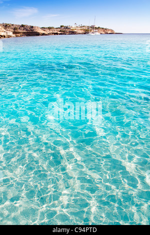 Ibiza cala Conta Conmte in San Antonio truquoise clean water Stock Photo