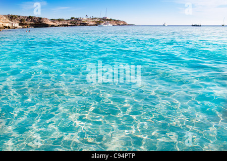 Ibiza cala Conta Conmte in San Antonio truquoise clean water Stock Photo