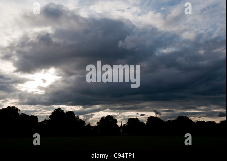 Clouds over Ealing Commom, London, United Kingdom Stock Photo