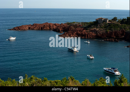 Pic du Cap Roux, Corniche de l'Esterel, Var, Cote d'Azur, French Riviera, Provence, France Stock Photo