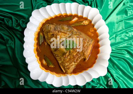 Little India: fish head curry Stock Photo