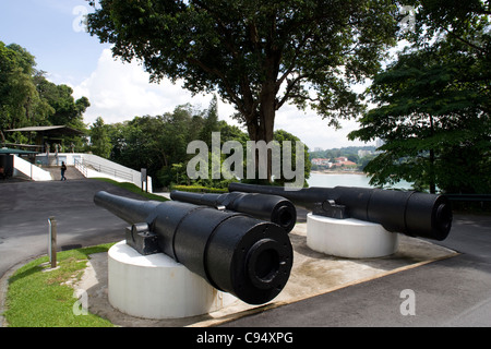 Sentosa Island: Fort Siloso - 8 & 9inch BL gun exhibit Stock Photo