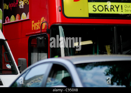 London red bus out of service.