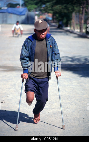 Land mines remain the brutal legacy of years of war in Cambodia. Stock Photo