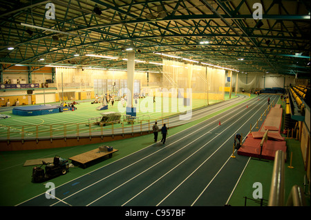 UWIC National Indoor Athletics Centre and academy, Cyncoed Cardiff, Wales UK Stock Photo