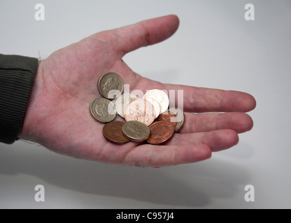 New UK national minimum wage is £6-08 per hour (October 2011) Stock Photo