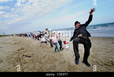 The National Trust Silly Walking campaign launch part of NT One a new set of 101 downloadable regional mile-long walks Stock Photo