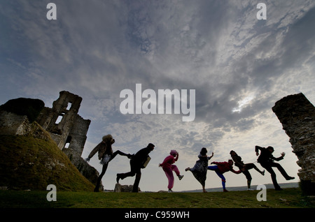 The National Trust Silly Walking campaign launch part of NT One a new set of 101 downloadable regional mile-long walks Stock Photo