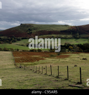 ilstone Hill,situated in the picturesque Shropshire Hills and viewed from below Caer Caradoc across The Wilderness. Stock Photo