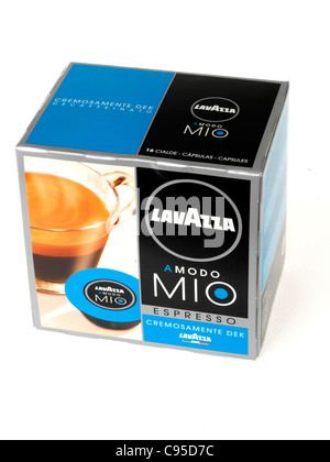 Box of Lavazza Espresso Coffee Stock Photo