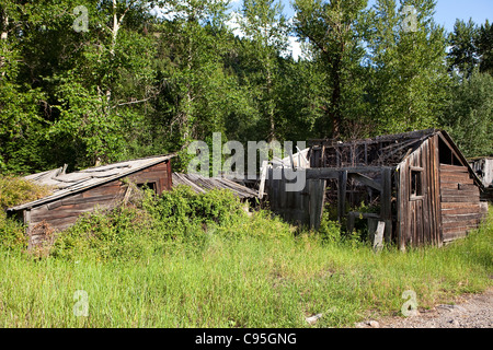 Image of old abandoned buildings in Molson, Washington.